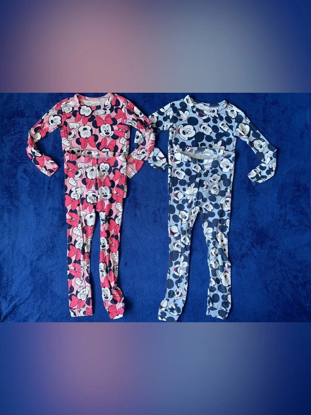 Gap Disney Girls Lot of 2 Two Piece PJ Pajama Set Size 5T Mickey Minnie Mouse